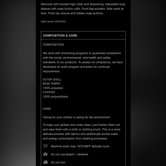 Zara Rubberized Rain Jacket - Sold out on Zara - Picture 5 of 5